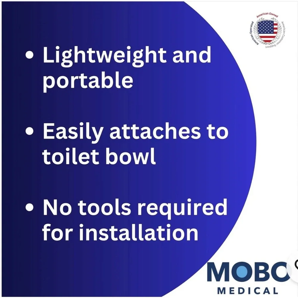 MOBO MEDICAL Heavy Duty Elongated‎ Toilet Seat Riser 3.5 Inch Lift 300 pound max